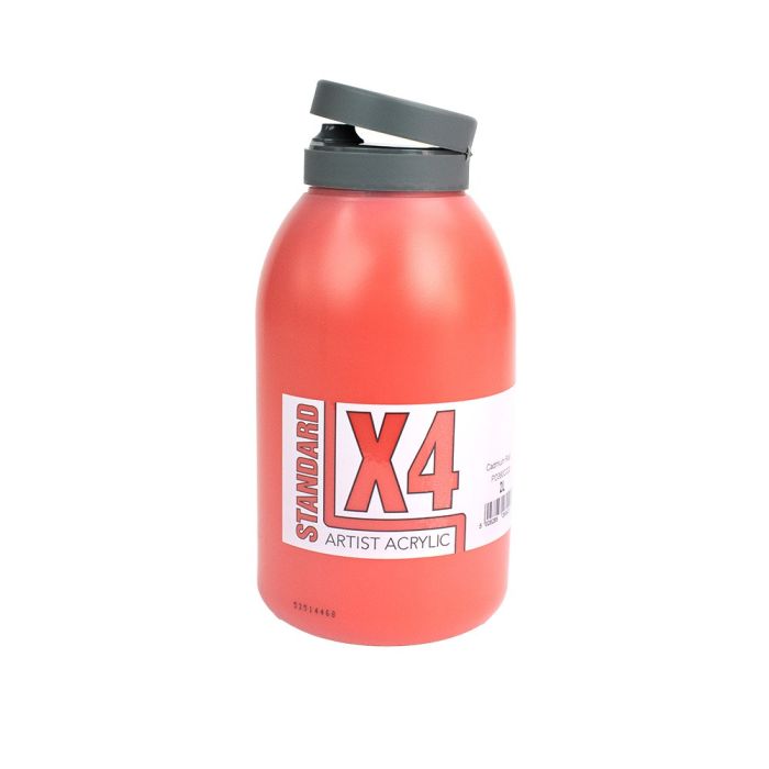  X4 Standard Acryl Acrylic 2L Cadmium Red