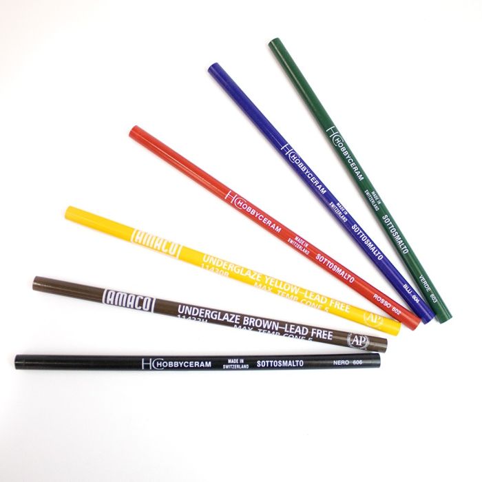 Low-fire Underglaze Pencils Set of 6
Low-fire Underglaze Pencils Set of 6