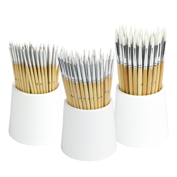 Specialist Crafts Essentials Short Handled Synthetic Brushes Specialist Crafts Essentials Short Handled Synthetic Brushes