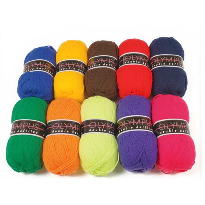 Acrylic Yarn Double Knit 100g 10 pack Assorted Brights