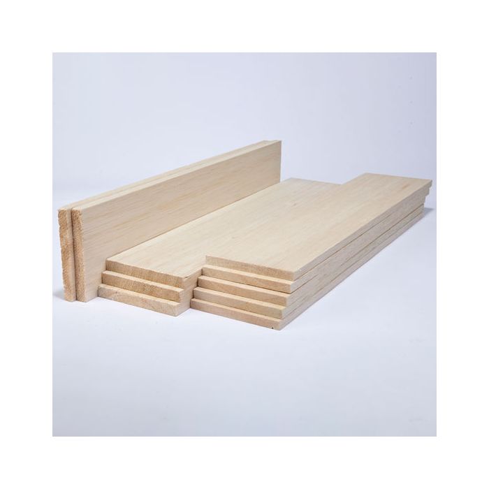 Shts,Rods & Blocks Various Sizes Balsa Wood Modelling Kit Set- BALSA WOOD CRAFT 