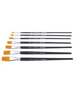 Specialist Crafts Artist Flat Long Handled Synthetic Brushes