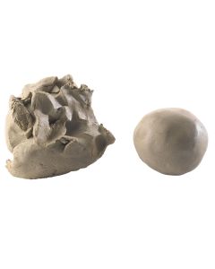 Fired Handbuilding Clay - Glazed (left) and Unglazed (right)