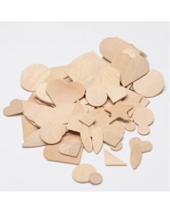 Natural Wooden Assorted Shapes. Pack of 320