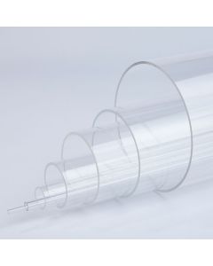Clear Round Extruded Acrylic Tubes  - 500mm