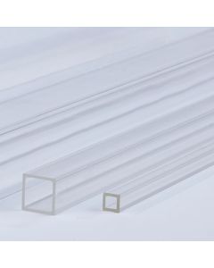 Clear Square Extruded Acrylic Tubes