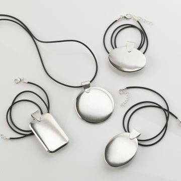 Pendant Necklaces. Round 49mm diameter. Each 