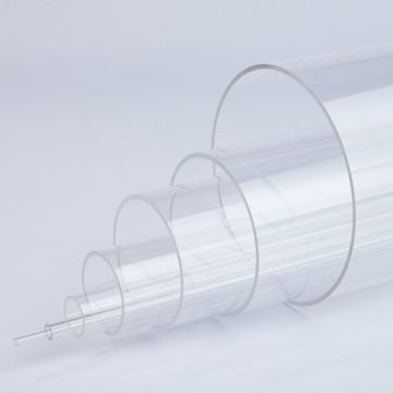Clear Round Extruded Acrylic Tubes  - 500mm