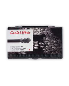 Conte Carres. Black. HB. Pack of 12