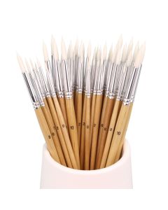 Essential Synthetic White Nylon Brushes Class Pack 50