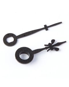 Plastic Clock Hands - Minute 27mm. Hour 22mm - Black