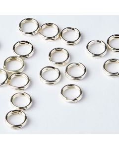 Split Rings - 5mm - Silver Plated. Pack of 50