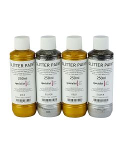 Specialist Crafts Glitter Paint - Metallics Set
