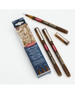 Derwent Line Maker Set of 3. Sepia