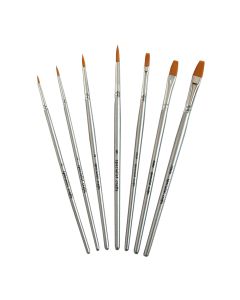 Student Synthetic Watercolour Short Handled Brushes Set of 7 Assorted