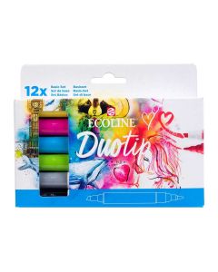 Ecoline Duotip Marker Set Basic | 12 Colours