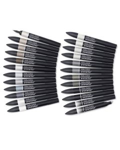 Winsor & Newton ProMarkers Black & Greys. Pack of 24