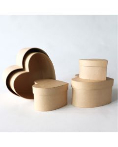 Large Heart Boxes. Assorted. Pack of 5
