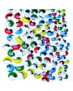 Coloured Eyelid Wiggly Eyes. Pack of 130