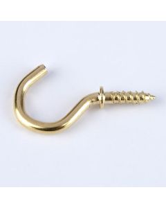 Brassed Cup Hooks - Shouldered