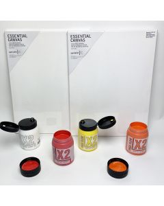 Acrylic Pouring Kit - Yellow and Red