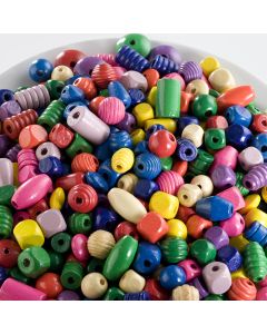 Coloured Wooden Bead Assortment