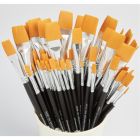 Artist Flat Watercolour Brush Bulk Pack