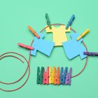 Coloured Mini Display Pegs. Pack of 50