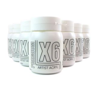 X6 Premium Acryl 500ml - Titanium White Bulk Pack