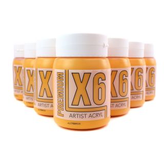 X6 Premium Acryl 500ml - Cadmium Yellow Medium Hue Bulk Pack