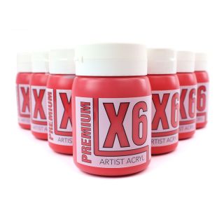 X6 Premium Acryl 500ml - Cadmium Red Hue Bulk Pack