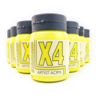 X4 Standard Acryl 500ml - Primary Yellow Bulk Pack 