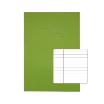 Classic A4+ Exercise Books 8mm+Margin 80 Page Box of 50 Green