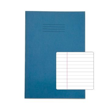 Classic A4+ Exercise Books 8mm+Margin 80 Page Box of 50 Blue