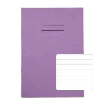 Classic A4+ Exercise Books 12mm Ruled 80 Page Box of 50 Purple