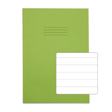 Classic A4+ Exercise Books 15mm Ruled 80 Page Box of 50 Green