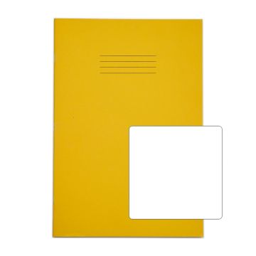 Classic A4 Exercise Book Plain 80 Page Box of 50 Yellow