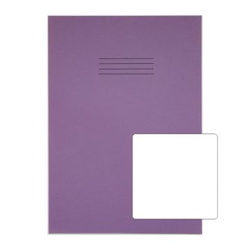 Classic A4 Exercise Book Plain 80 Page Box of 50 Purple