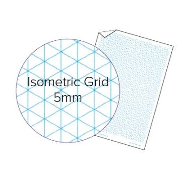 A4 5mm Isometric Grid Loose Leaf Scholastic Paper Pack of 250 Sheets