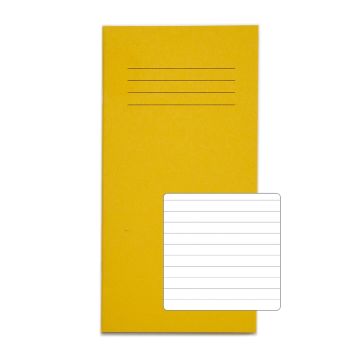 8" x 4" Exercise Book 32 Page 8mm Ruled Box of 100 Yellow