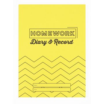 155 x 104mm Homework Diary Pack of 20 Yellow