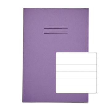 Classic A4 Exercise Book 15mm Ruled 64 Page Box of 50 Purple