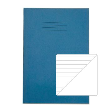 Classic A4 Exercise Book 8mm Ruled/Alternate Plain 64 Page Box of 50 Light Blue