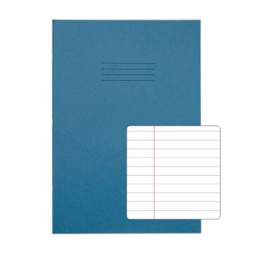 Classic A4 Exercise Book 8mm+ Margin 80 Page Box of 50 Light Blue