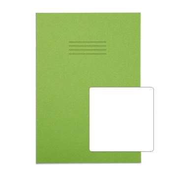 Classic A4 Exercise Book Plain 64 Page Box of 50 Light Green