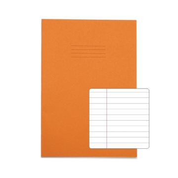 Classic A4 Exercise Book 8mm+ Margin 80 Page Box of 50 Orange
