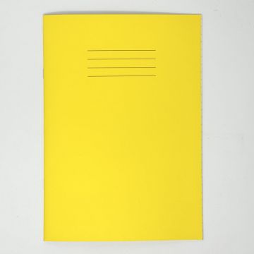 A4 Tinted Exercise Books 10mm Ruled Asst Pages Yellow Cover 48Pg Pk10