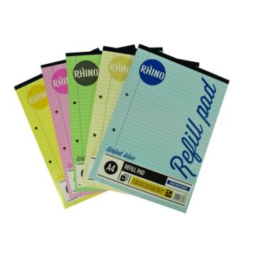 A4 Tinted Refill Pads Pack of 5 Assorted