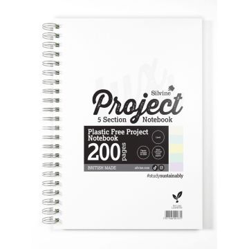 A4+ Silvine Zero Plastic Project Book Tinted Pages