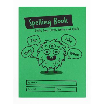 A5 Spelling Book 32 Pages Pack of 30 Green